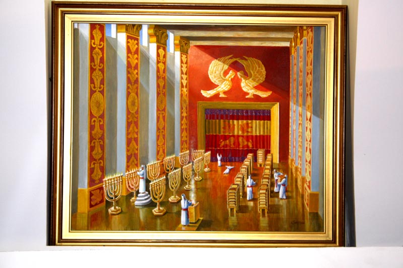 Зал перед Святая Святых. следует заметить, что картины, представленные в экспозиции института Храма написаны художниками-репатриантами из б. СССР, но в основном Зелием Смеховы