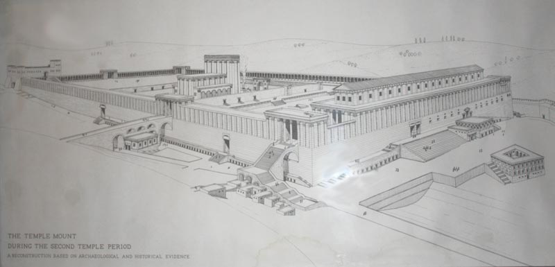 Макет Второго Храма после реконструкции его царём Иродом. Автор Конрад Шик.